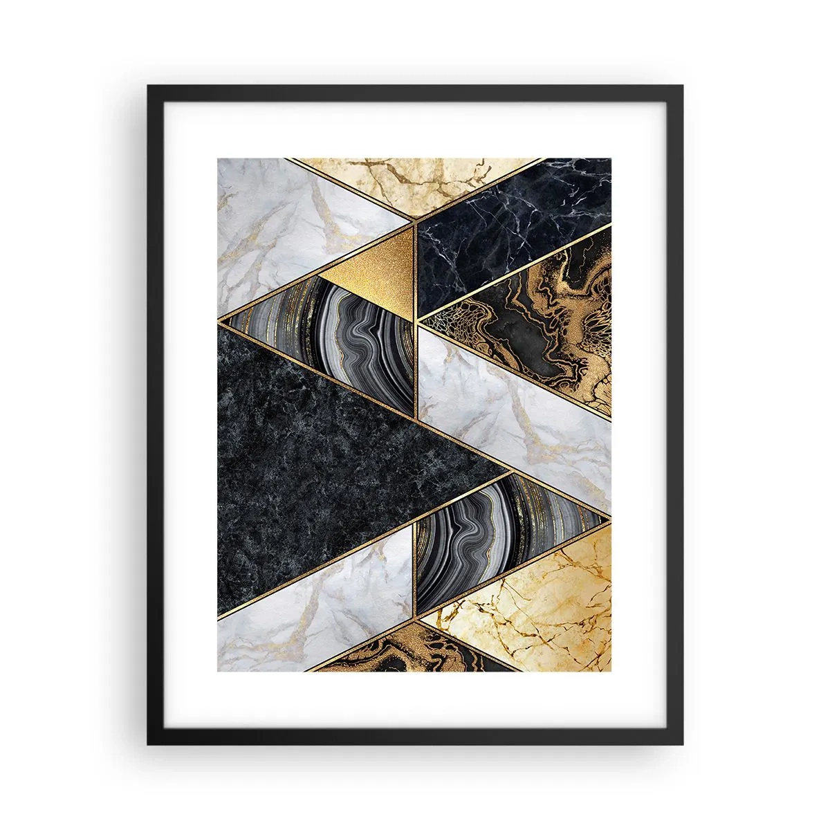 Poster in een zwarte lijst - Steen bij steen - 40x50 cm
