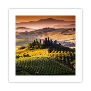 Poster - Arcadia - het Toscaanse landschap - 40x40 cm