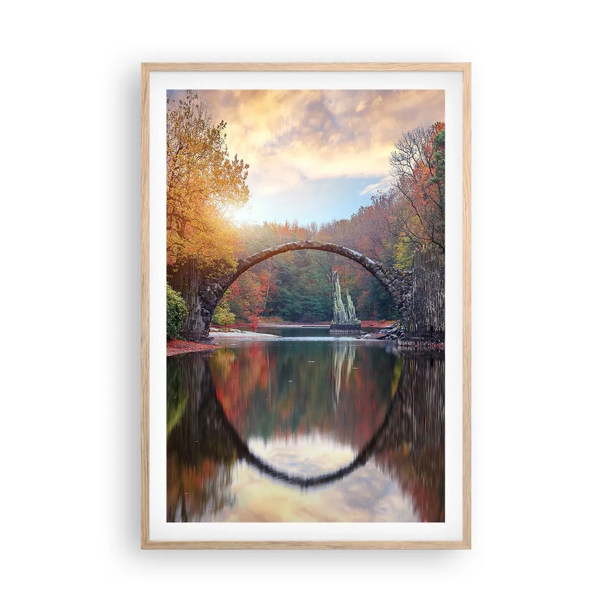 Een poster in een licht eiken lijst - Aan de andere kant van de spiegel - 61x91 cm