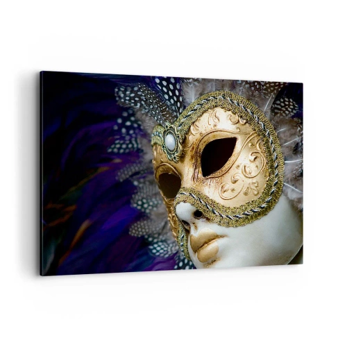 Schilderen op canvas - Venetiaans portret in goud - 100x70 cm