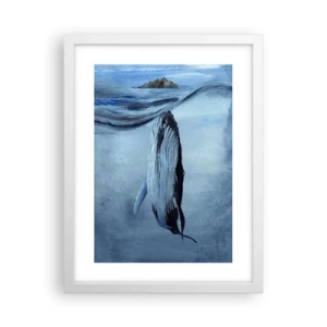 Poster in een witte lijst - Twee noordelijke werelden - 30x40 cm