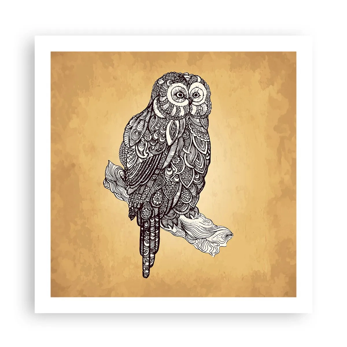Poster - Ingewikkelde ornamenten van wijsheid - 60x60 cm