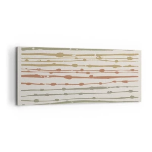 Schilderen op canvas - Muzieknotatie van kleuren - 100x40 cm