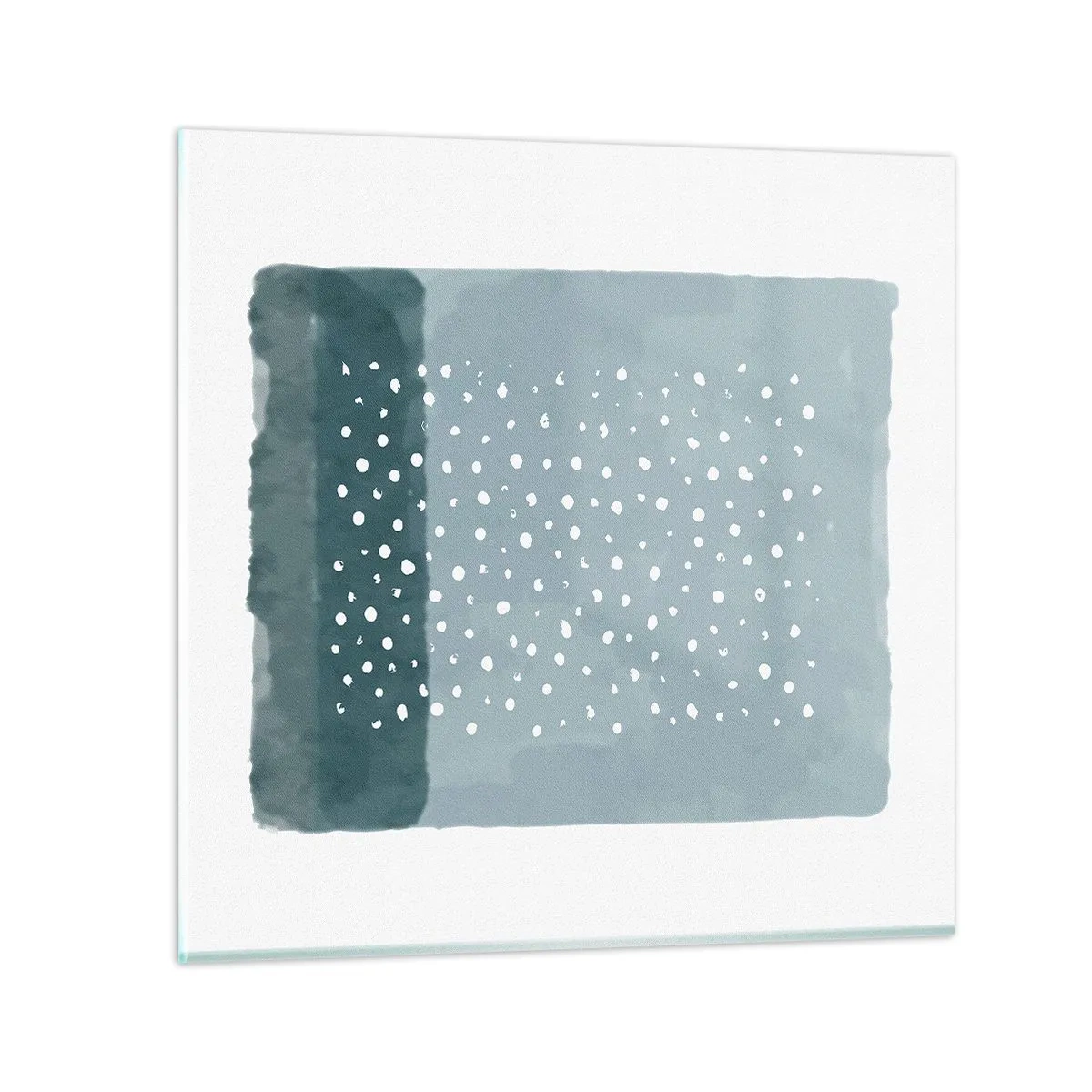 Schilderen op glas - Gegroeid op blauw - 40x40 cm