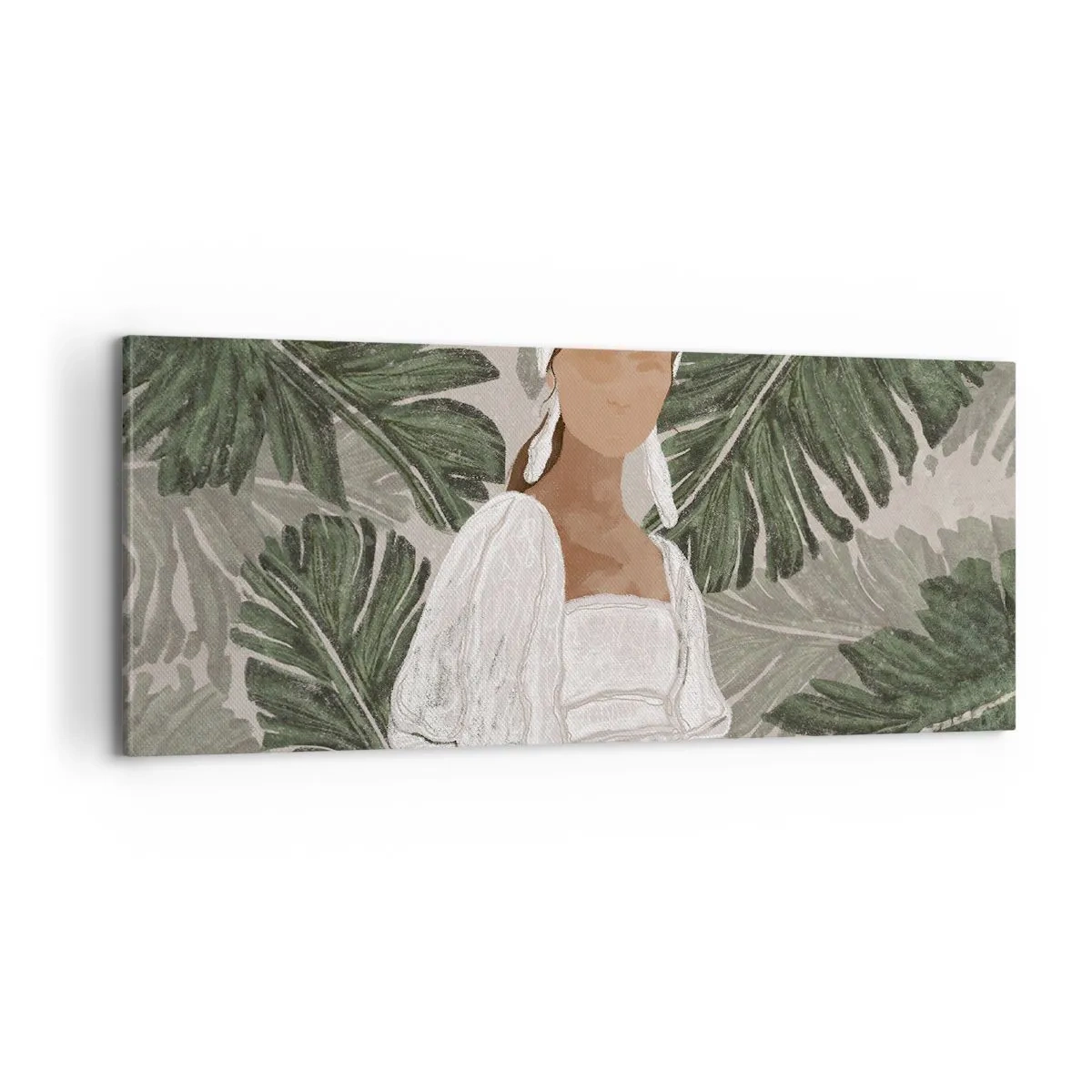Schilderen op canvas - Exotisch portret - 100x40 cm