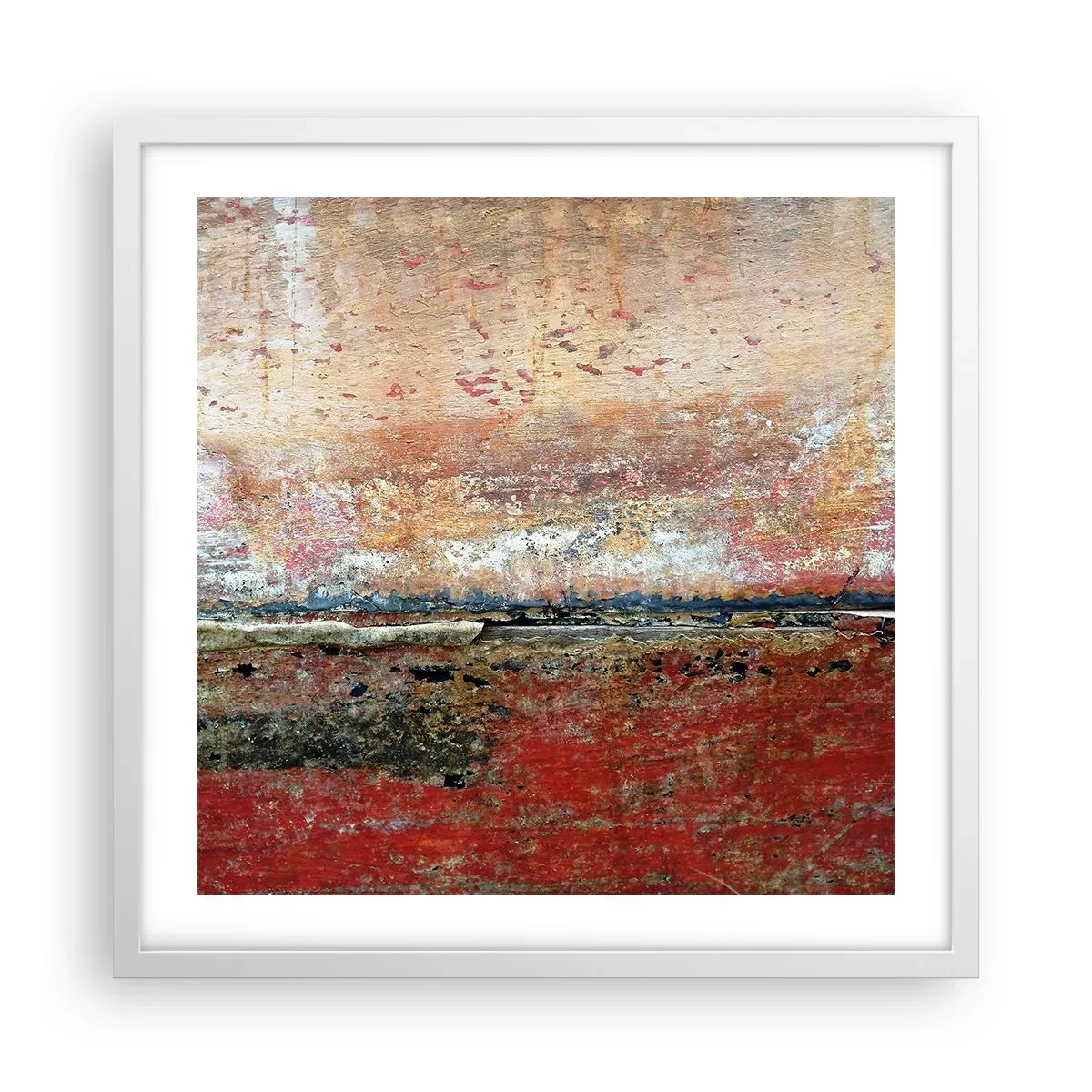 Poster in een witte lijst - Wellicht is het de zee - 50x50 cm