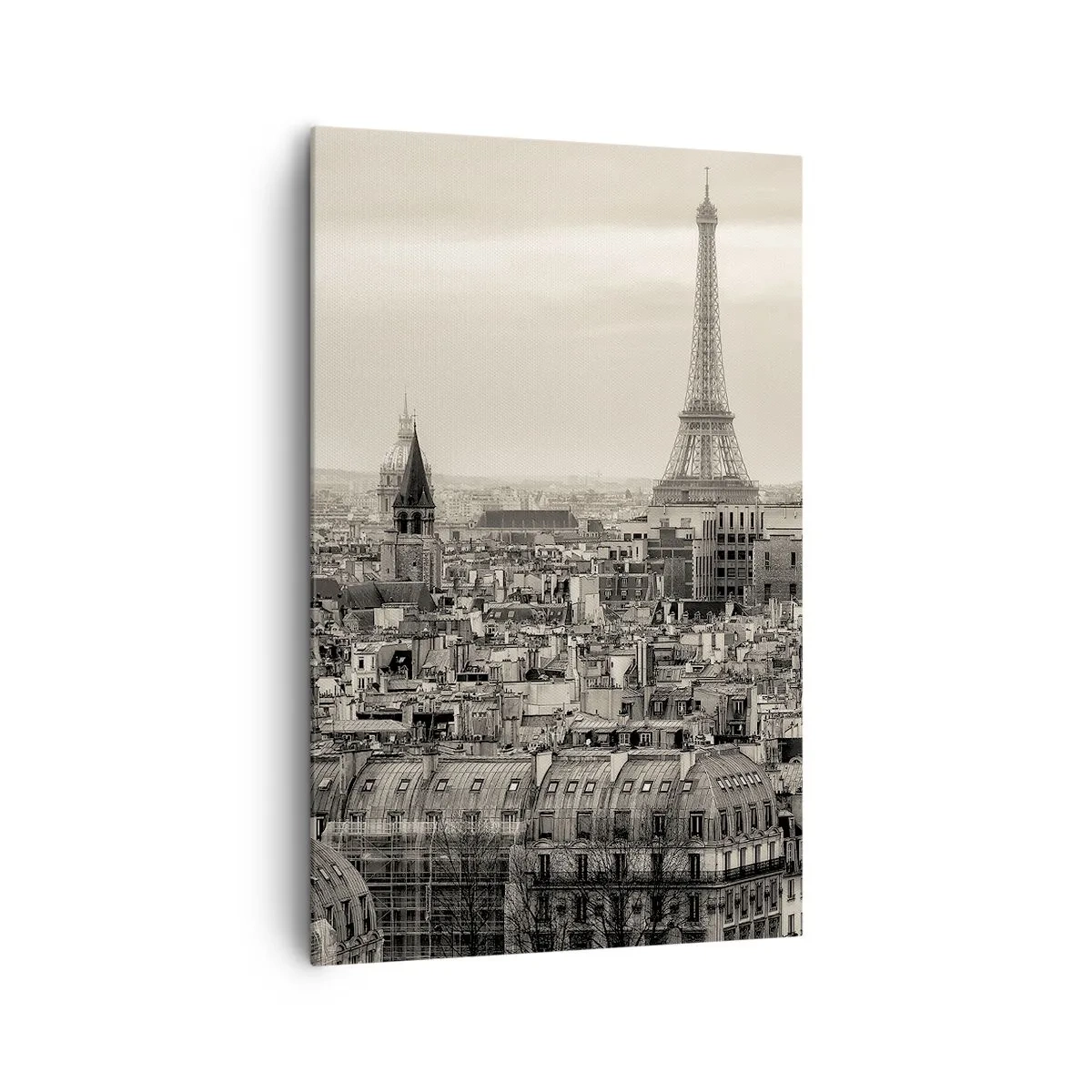 Schilderen op canvas - Over de daken van Parijs - 80x120 cm