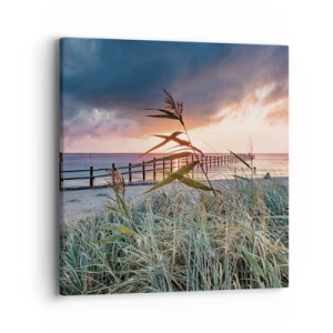 Schilderen op canvas - Het gaat niet met de wind mee - 40x40 cm