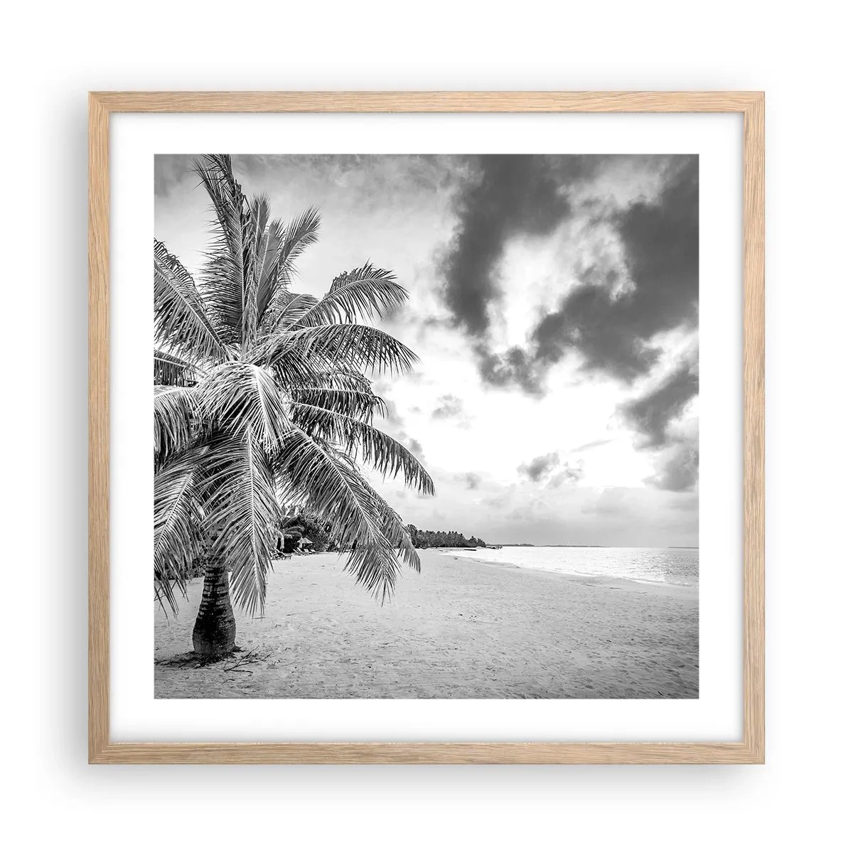 Een poster in een licht eiken lijst - Wanneer je verlangt naar eenzaamheid... - 50x50 cm