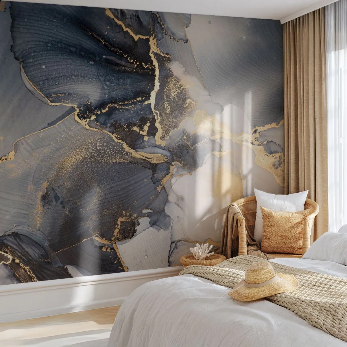 Fotobehang Premium Sand - Stenen leven - Abstractie, Deel, Moderne kunst - 200x140 cm