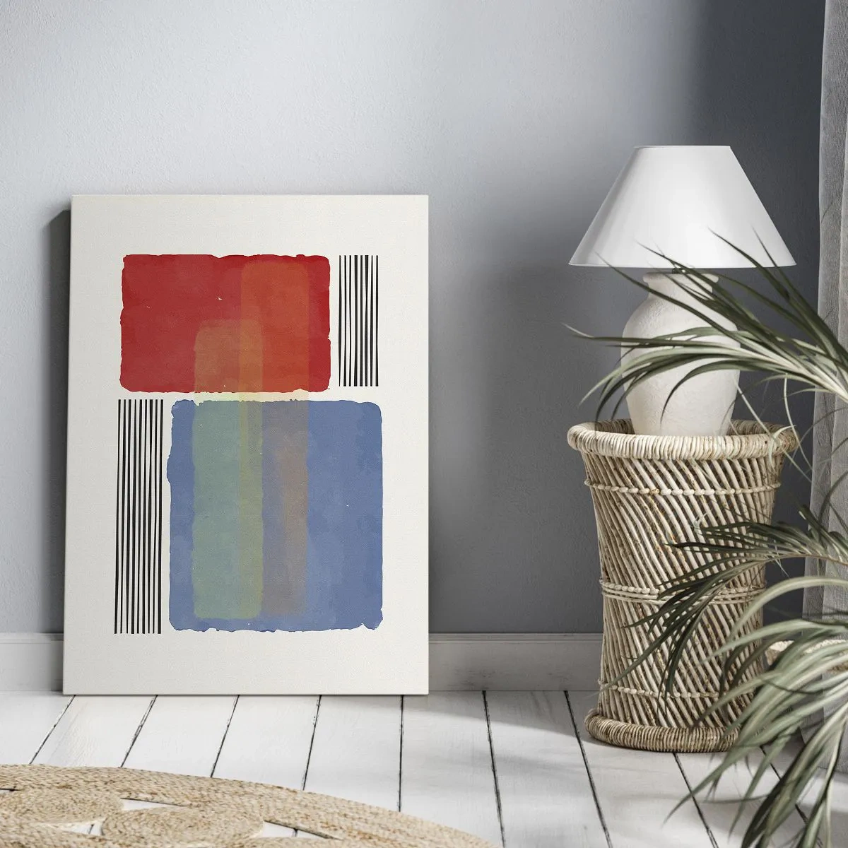 Schilderen op canvas - De geest en de letter van de geometrie - 55x100 cm