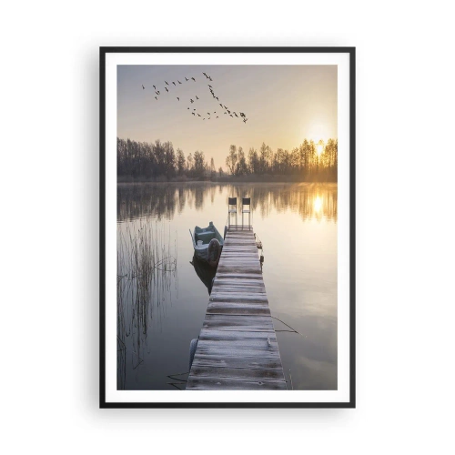 Poster in een zwarte lijst - Ik ben zo terug - 70x100 cm