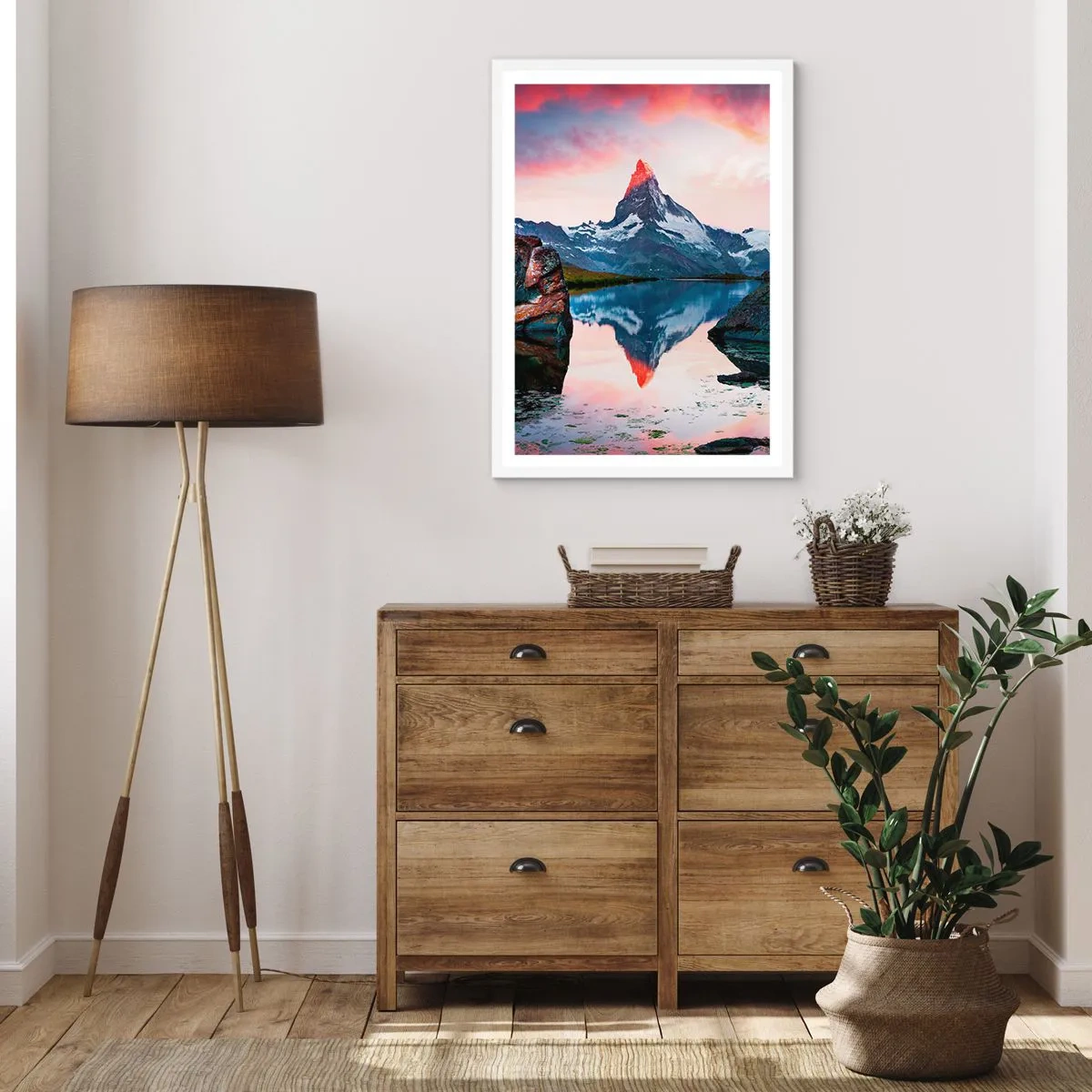 Poster in een witte lijst - Het hart van de bergen is heet - 30x40 cm