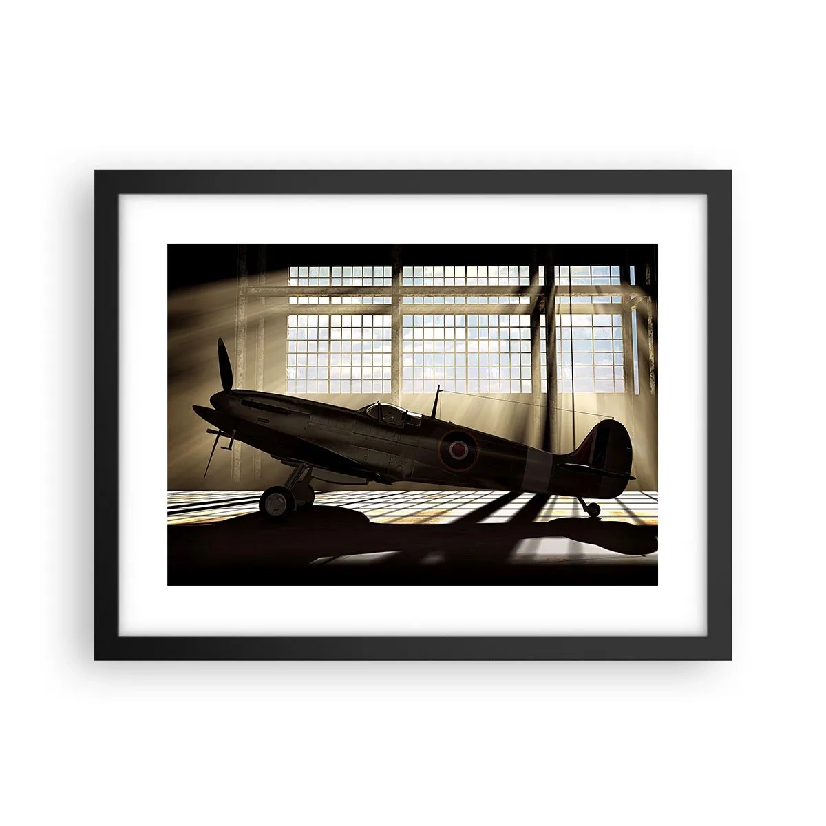 Poster in een zwarte lijst - De rust van een krijger - 40x30 cm