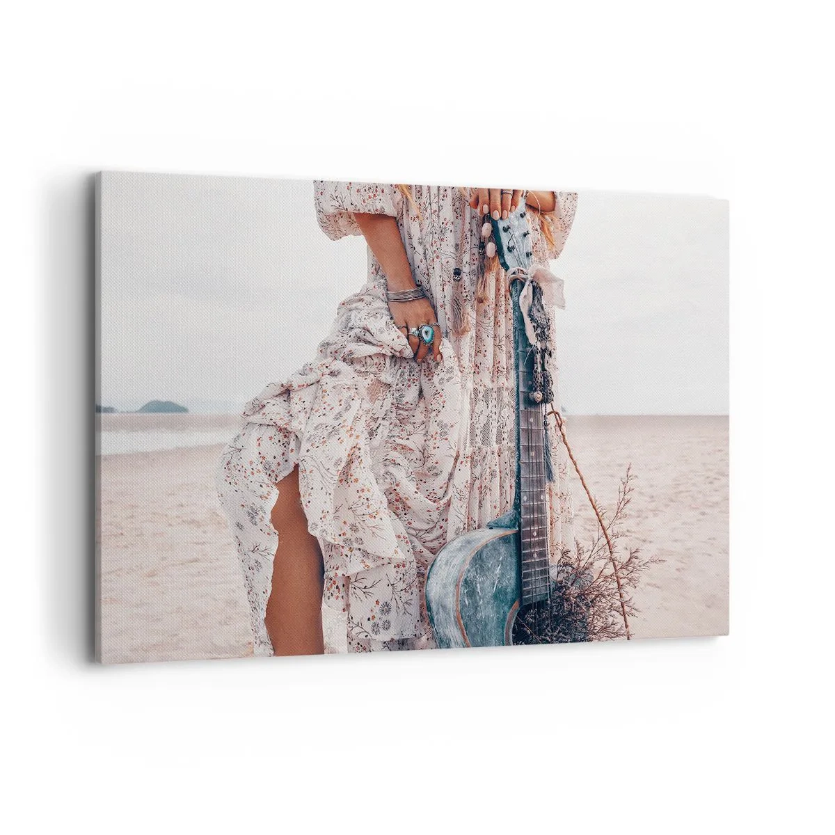 Schilderen op canvas - Kinderen bloemen onderweg - 100x70 cm