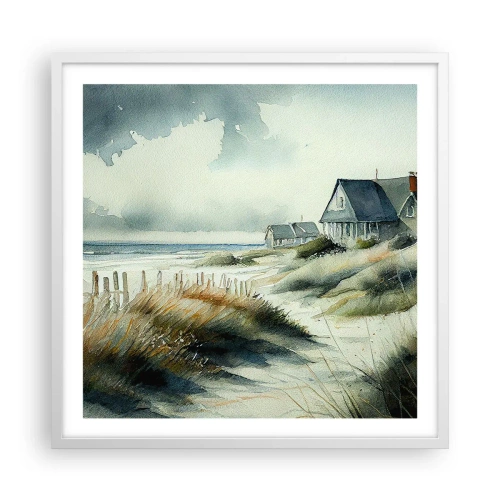 Poster in een witte lijst - Weg van de drukte - 60x60 cm