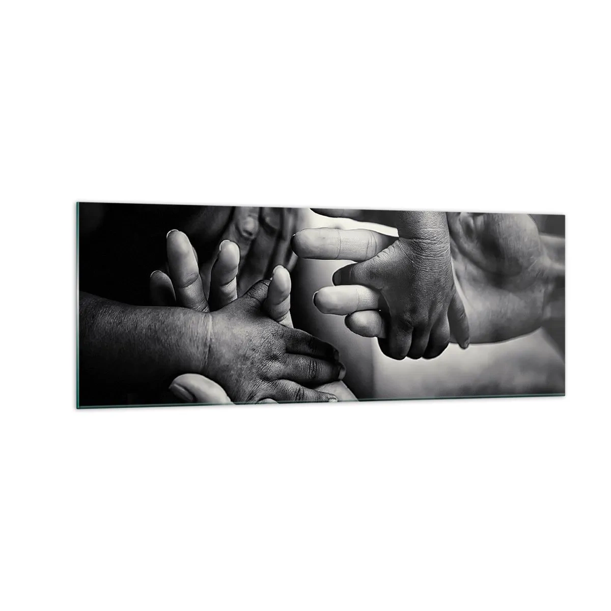 Schilderen op glas - Om mens te zijn - 140x50 cm