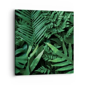 Schilderen op canvas - Ineengedoken in het groen - 30x30 cm