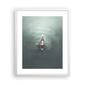 Poster in een witte lijst - Door het maanmeer - 40x50 cm