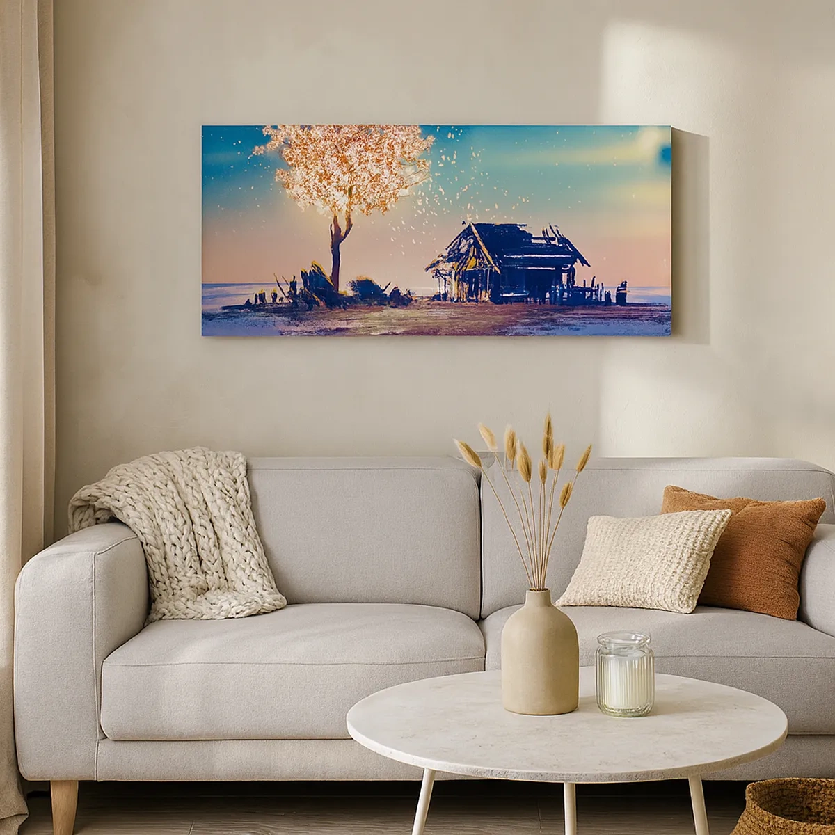 Schilderen op canvas - De natuur vergaat niet - 30x30 cm