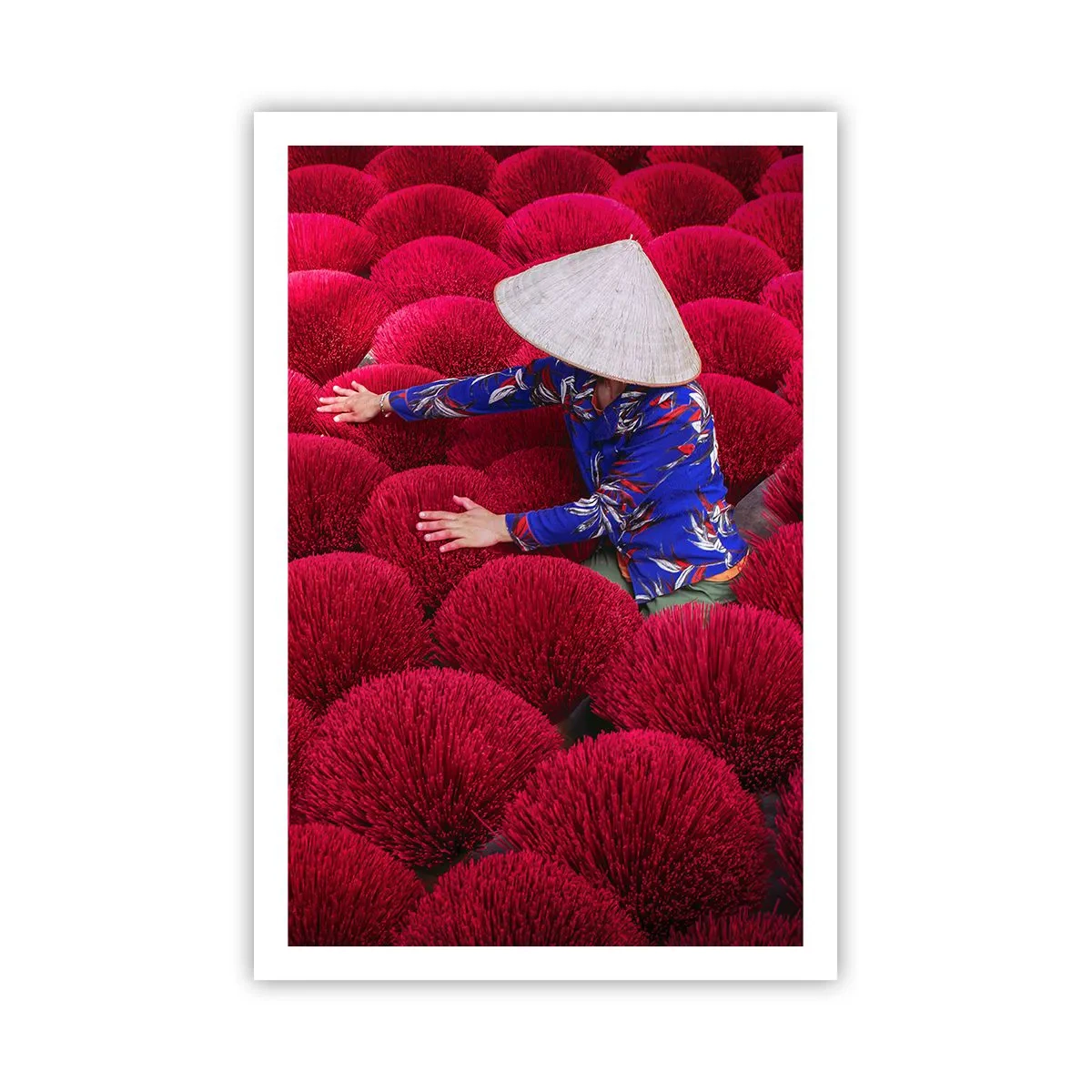 Poster - In het rijstveld - 61x91 cm