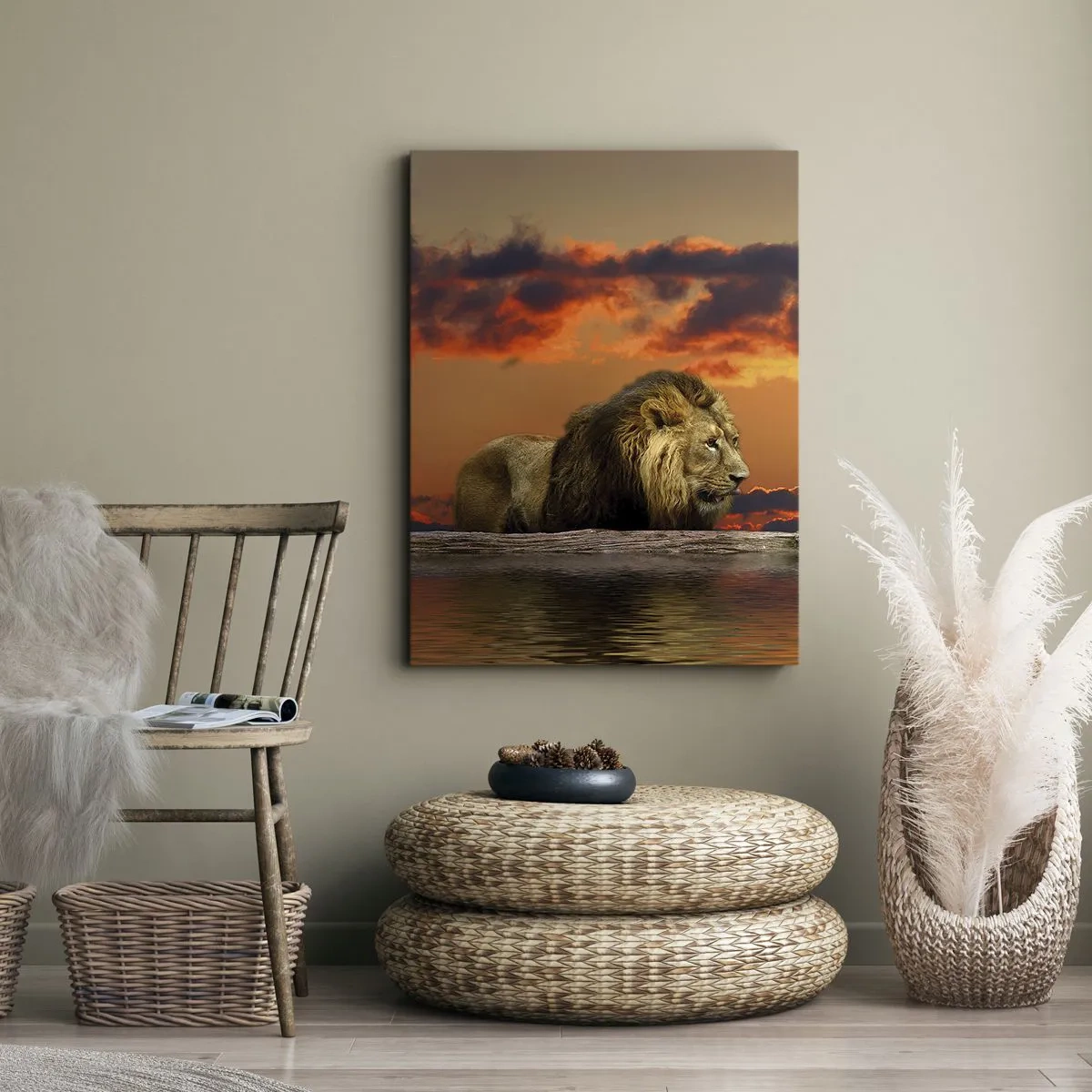 Schilderen op canvas - Koning van de natuur - 70x100 cm