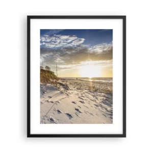 Poster in een zwarte lijst - Een uitnodiging voor een wandeling - 40x50 cm