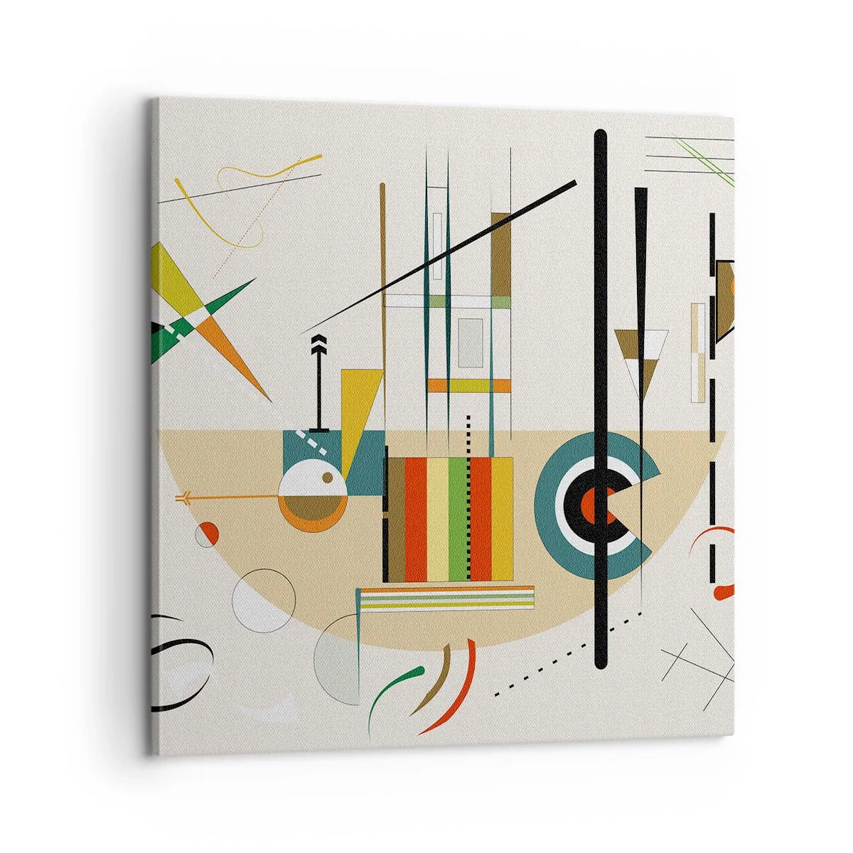 Schilderen op canvas - En de wereld lacht - 60x60 cm
