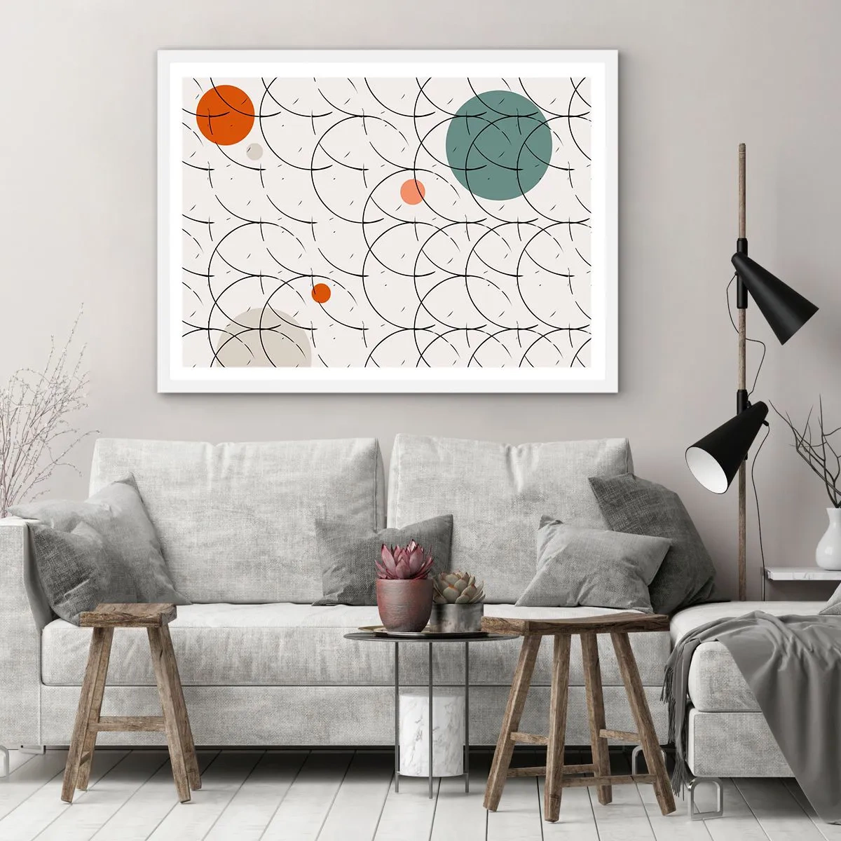 Poster in een witte lijst - In de pop-art-sfeer - 40x30 cm