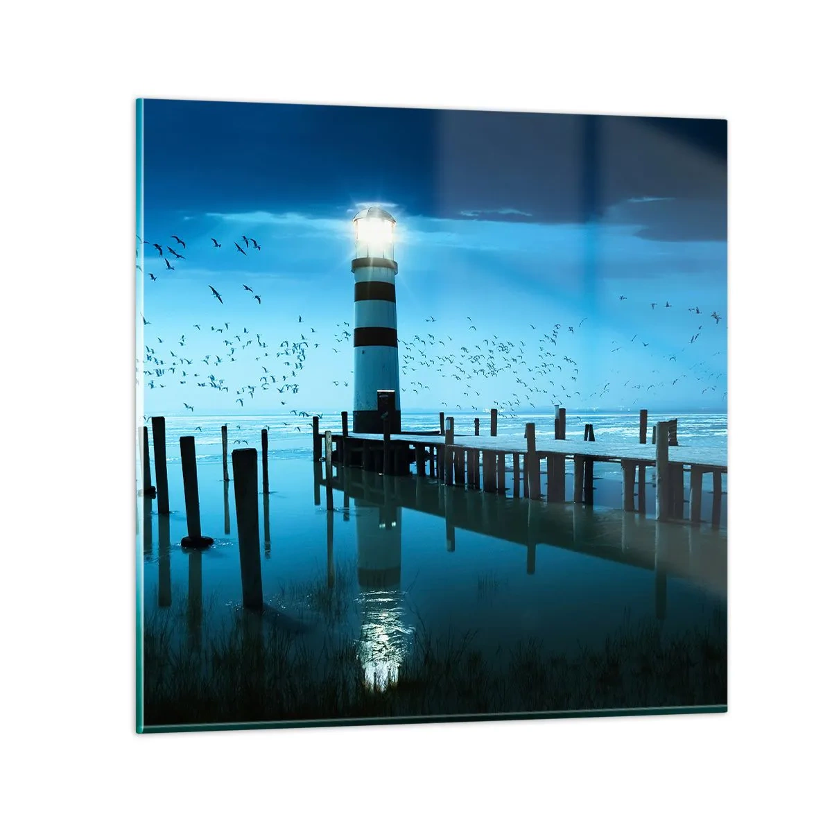 Schilderen op glas - En je bent niet bang in het donker - 70x70 cm