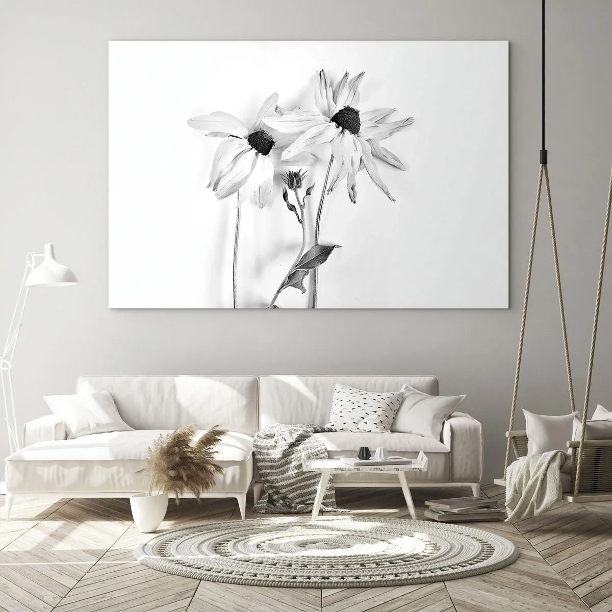 Schilderen op glas - Niemand wil alleen zijn - 120x80 cm