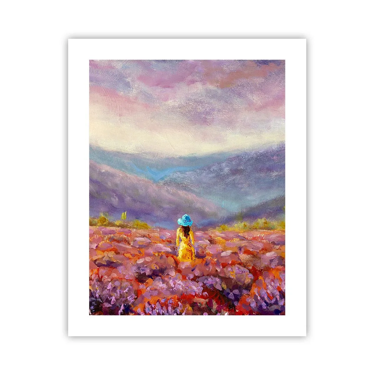 Poster - In een lavendelwereld - 40x50 cm