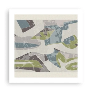 Poster - Compositie achter het glas - 50x50 cm