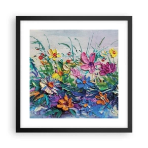 Poster in een zwarte lijst - Helemaal geen stilleven - 40x40 cm