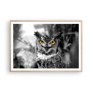 Een poster in een licht eiken lijst - Niets zal zich verbergen - 100x70 cm