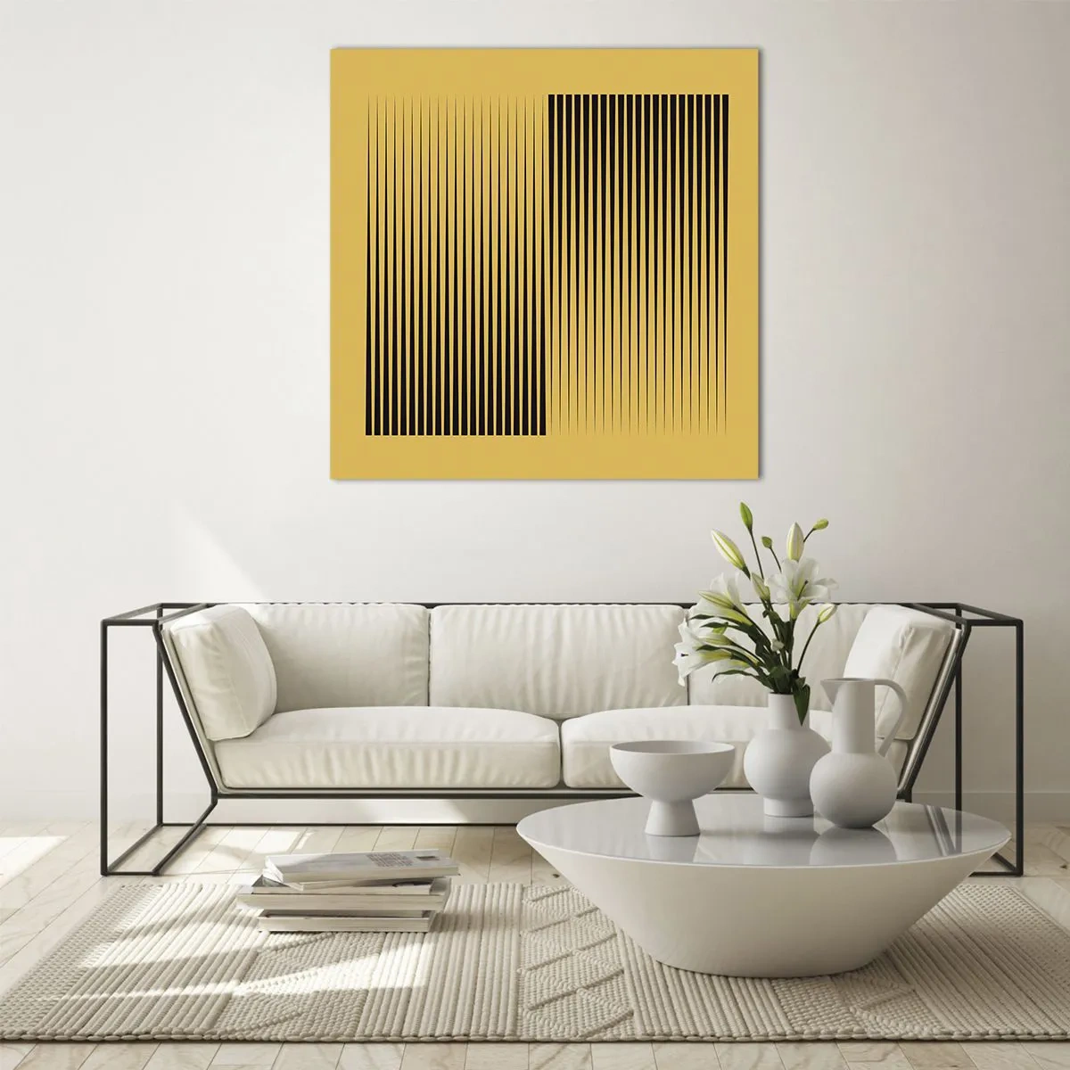 Schilderen op glas - Vierkant van tegenpolen - 60x60 cm