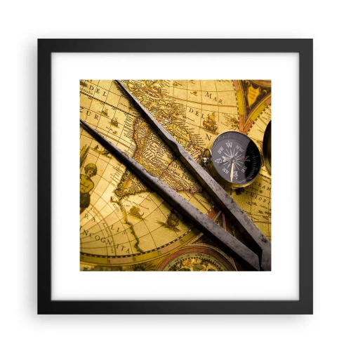 Poster in een zwarte lijst - Waar zijn deze schatten? - 30x30 cm