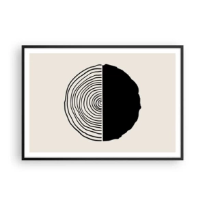 Poster in een zwarte lijst - Half om half - 100x70 cm