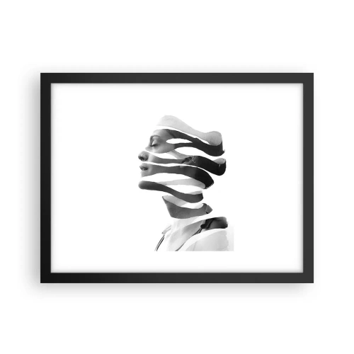 Poster in een zwarte lijst - Surrealistisch portret - 40x30 cm