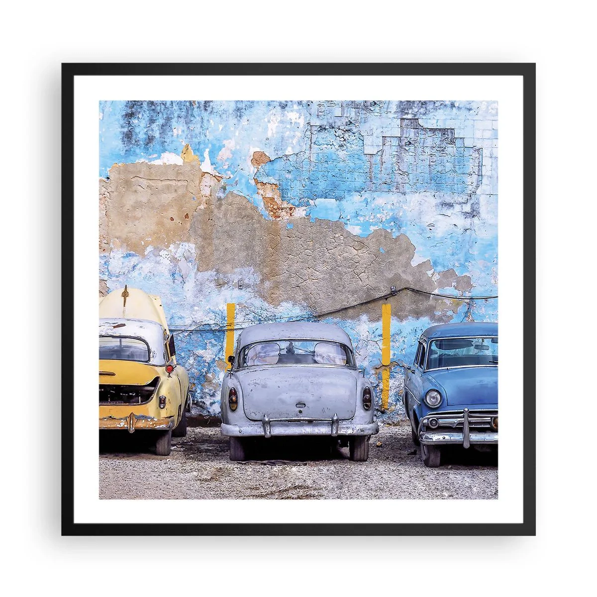 Poster in een zwarte lijst - Veteranenbijeenkomst - 60x60 cm