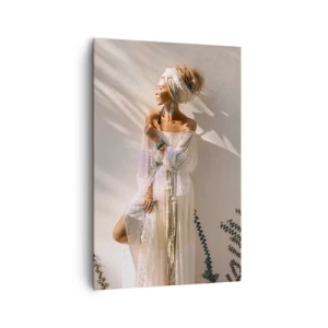 Schilderen op canvas - De zon en het meisje - 80x120 cm