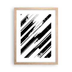 Een poster in een licht eiken lijst - Een intense en dynamische compositie - 30x40 cm
