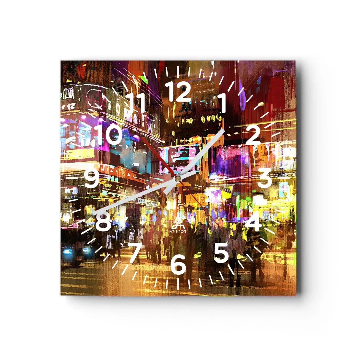 Wandklok - Klok - In een zee van licht - 40x40 cm