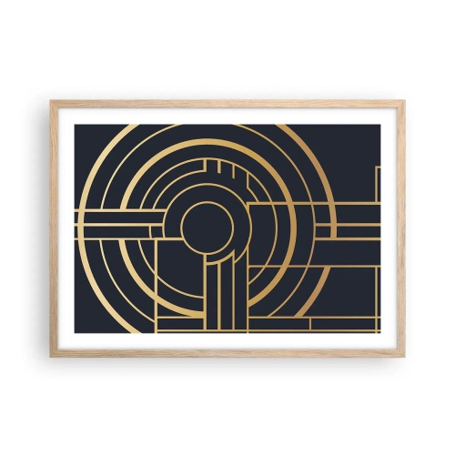 Een poster in een licht eiken lijst - Draaien van dingen - 70x50 cm