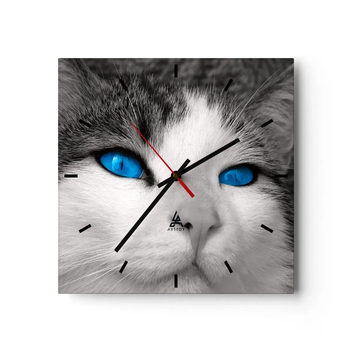 Wandklok - Klok - Ongewone blauwe ogen - 30x30 cm