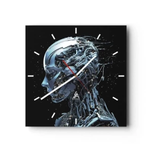 Wandklok - Klok - Technologie is een vrouw - 40x40 cm