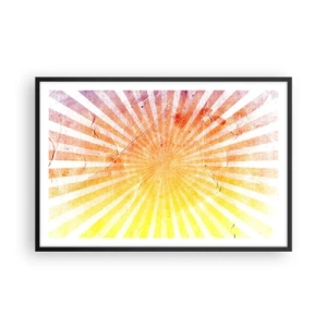 Poster in een zwarte lijst - Zonsopgangen en zonsondergangen - 91x61 cm