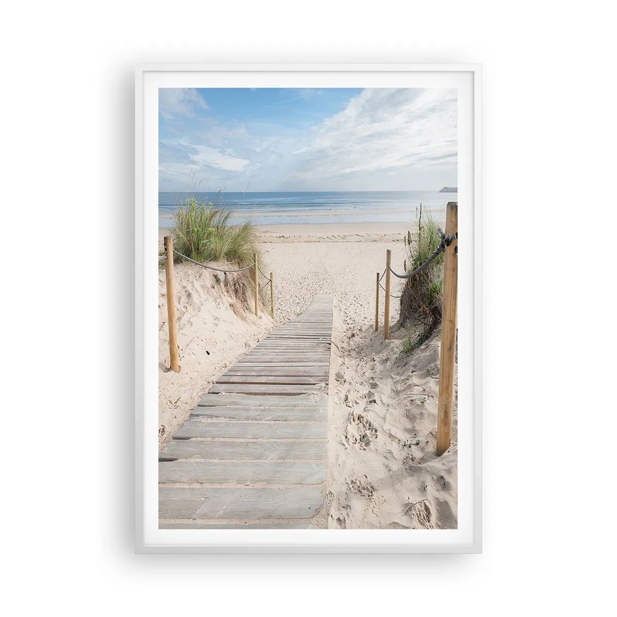 Poster in een witte lijst - naar de horizon - 70x100 cm