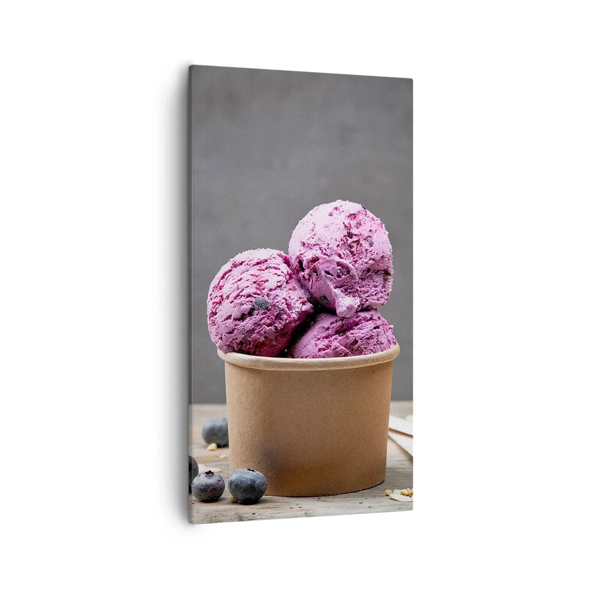 Schilderen op canvas - Zoetheid en kou - 55x100 cm