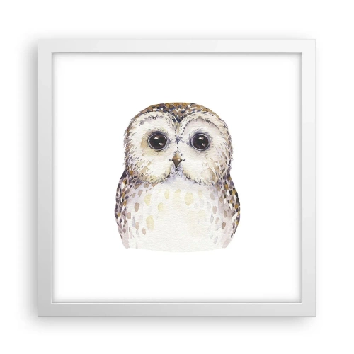 Poster in een witte lijst - Kijk in mijn ogen - 30x30 cm